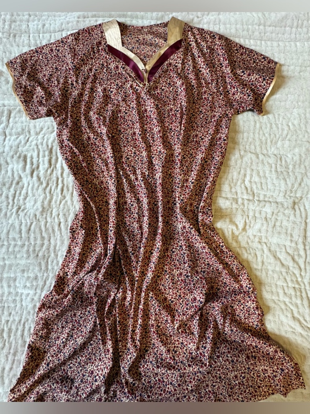 Summer Night Dream Gown Silky Ditsy Floral Cottagecore Bohemian Evening Dress XL